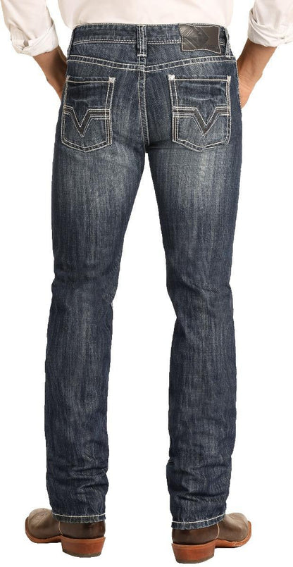 ROCK & ROLL DENIM Slim Fit Revolver Straight Leg Jeans M1R3403 BLUE LABEL