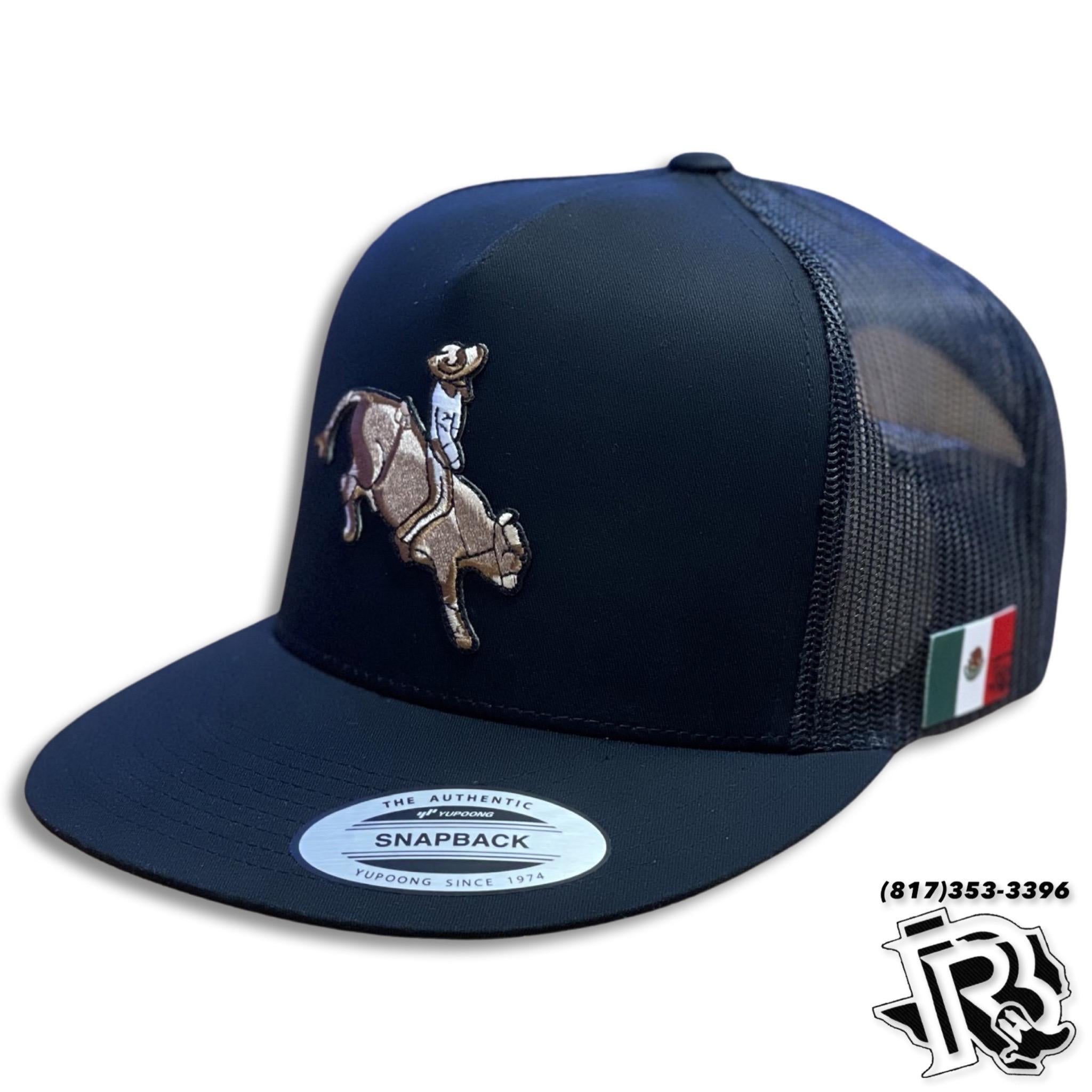 “ CHARROS DE CORAZON “ | JINETE  BLACK/BLACK TRUCKER CAP