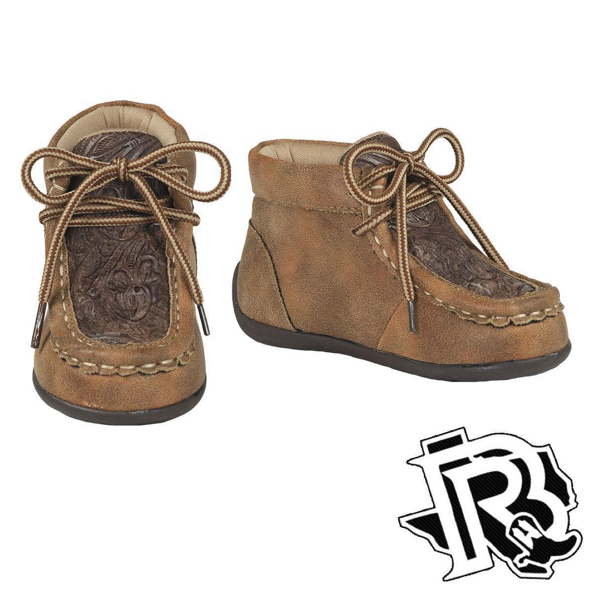 “ JED “ | TOOLED LEATHER KIDS MOCS SHOES (4441908) (4426402)