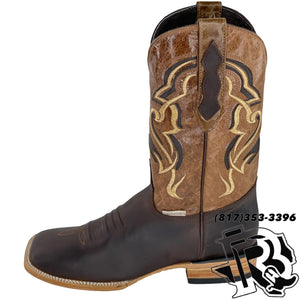 “ Blake “ | Men Western Square Toe Boot Dark Chocolate Boots