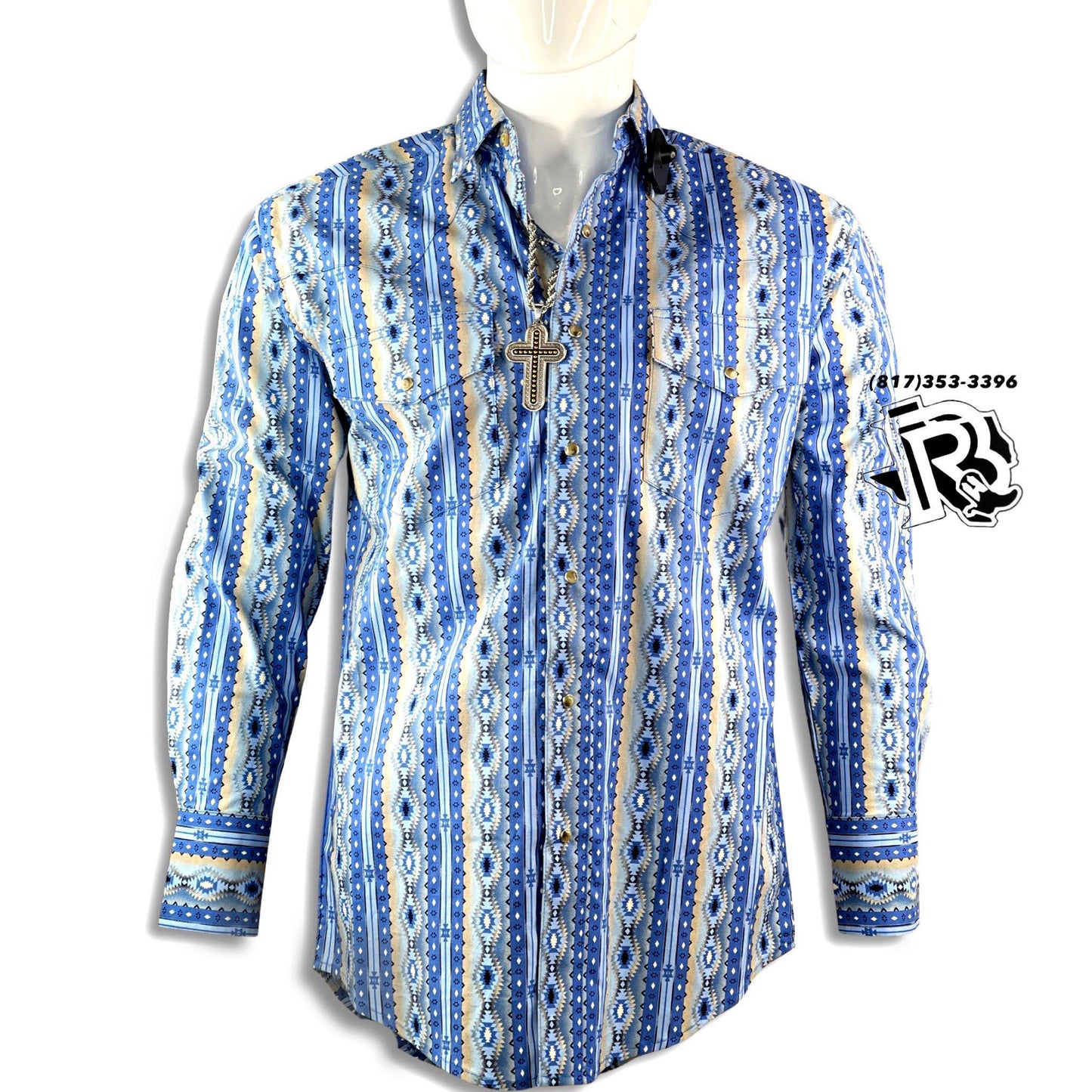 “ Deadwood “ | MEN SOUTHERN WESTERN LONG SLEEVE BLUE 112316687