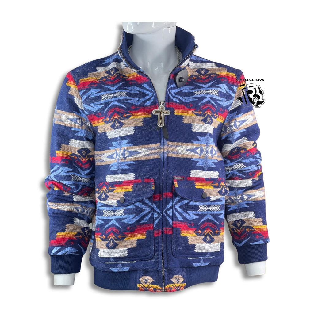 “ Wayne “ | ROCK&ROLL MENS COTTON AZTEC BOMBER COAT OUTERWEAR RRMO92ZX3