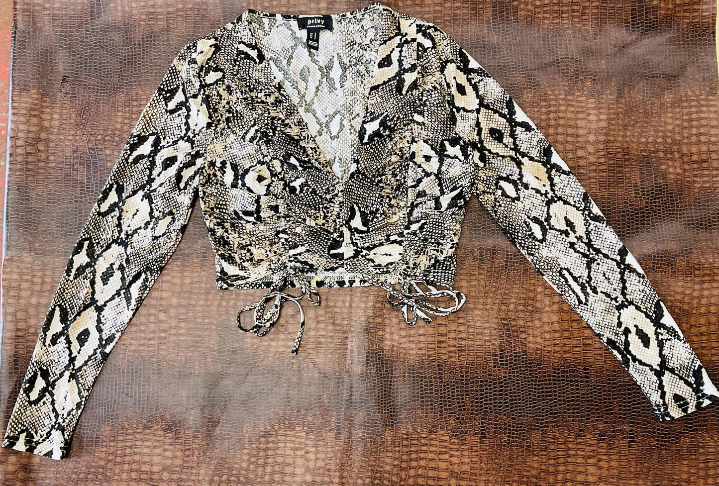 RAQUEL SNAKE PRINT TOP