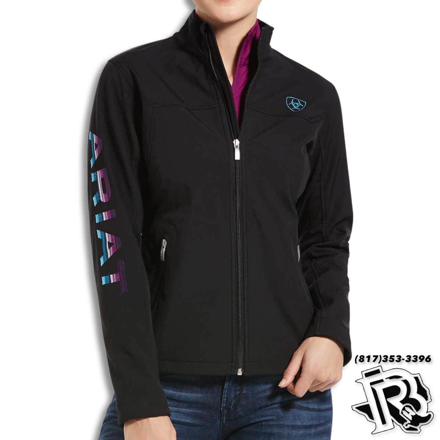 ARIAT | WOMEN NEW TEAM SOFTSHELL JACKET BLACK/SERAPE