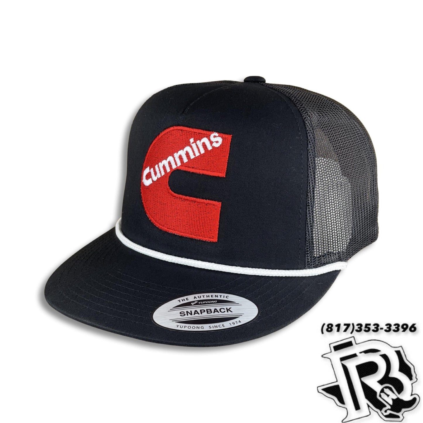 “ CUMMINS “ | TRUCKER CAP WITH ROPE BLACK/BLACK