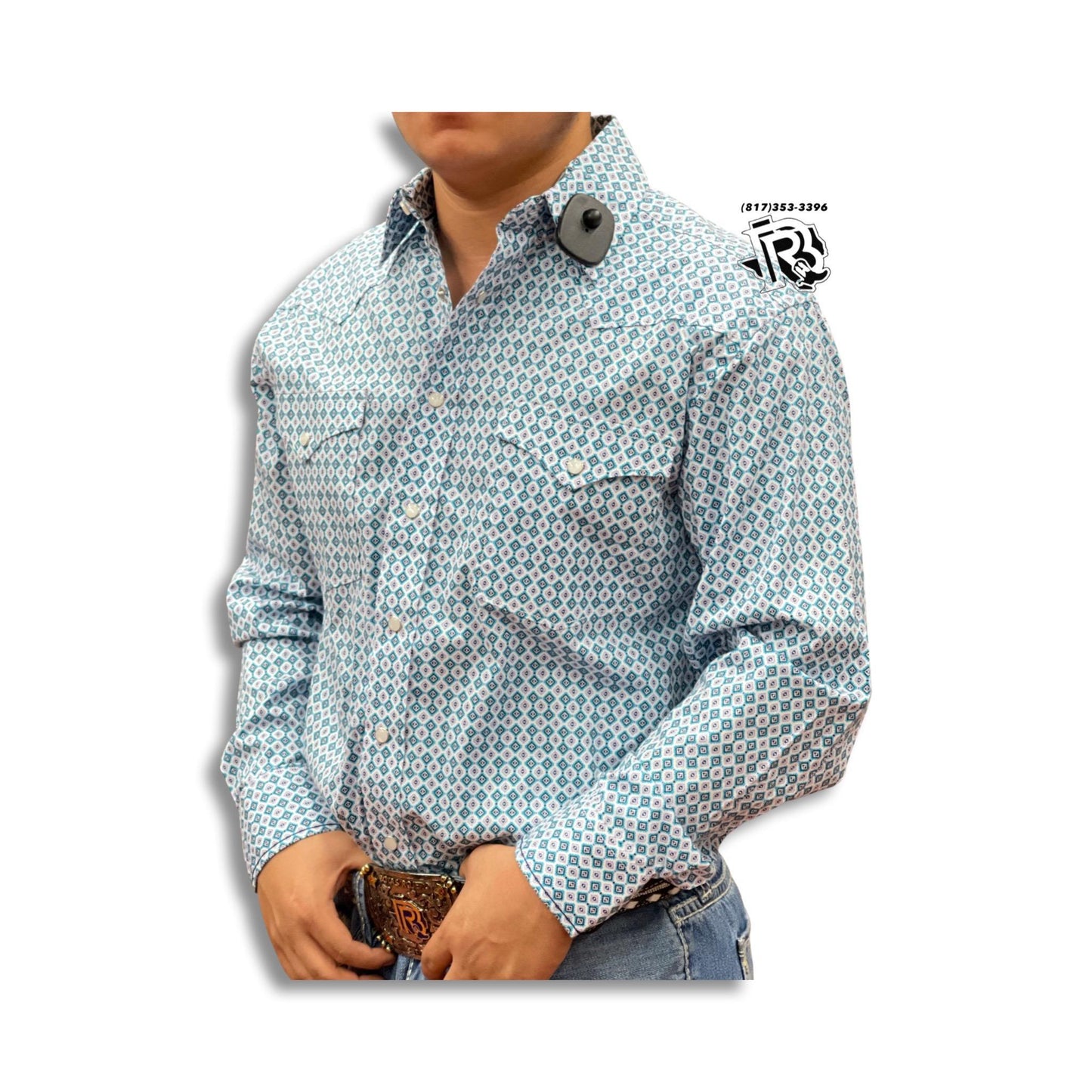 “ Donald “ | MEN'S LONG SLEEVE Light Blue Shirt RSMSOSRZD3