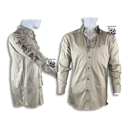 “ Cam “ | ARIAT MEN LONG SLEEVE SHIRT KHAKI 10040700