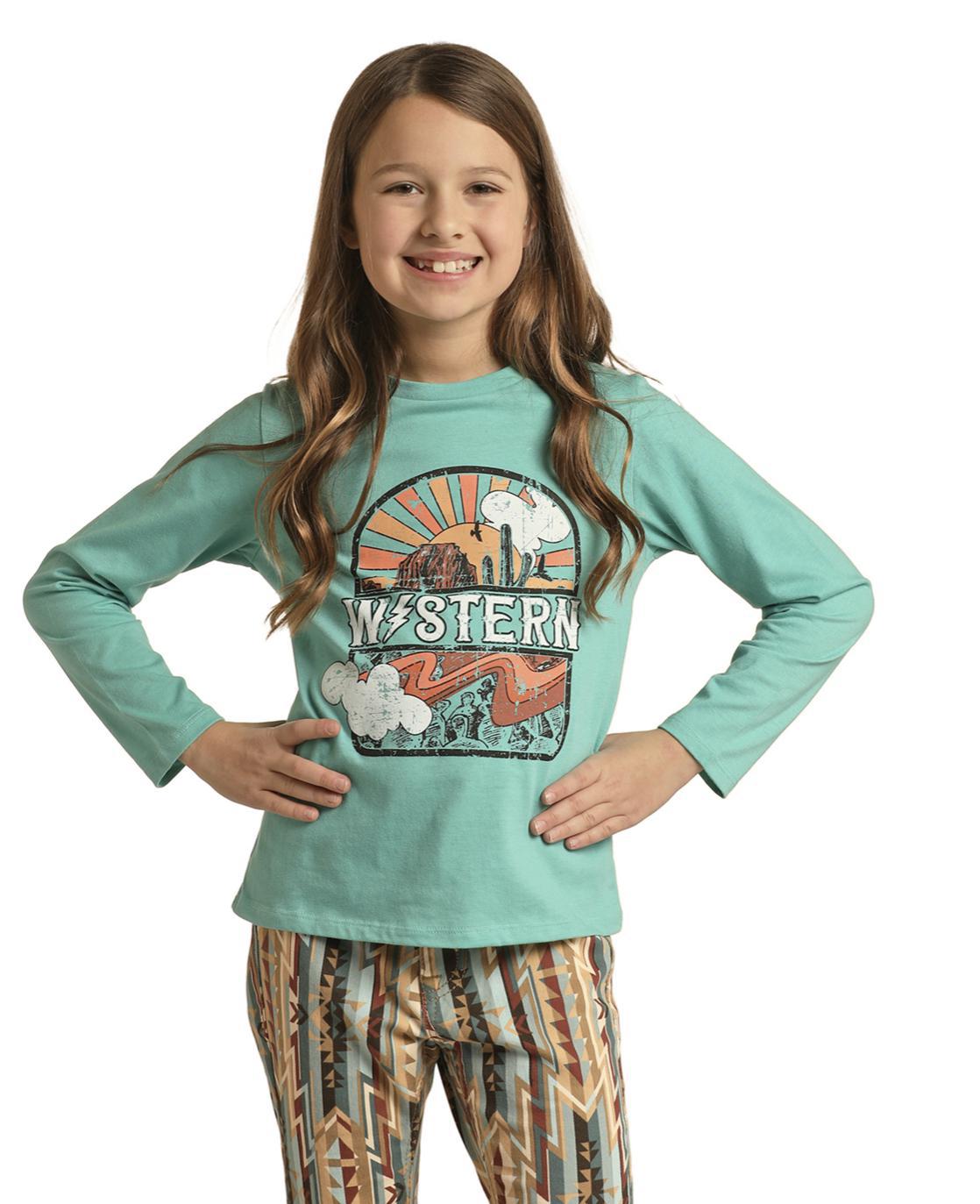 LITTLE GIRLS LONG SLEEVE GRAPHIC TEES