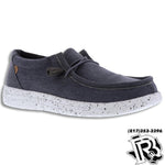 “ PAULIE  “ | CHARCOAL KIDS CASUAL CANVAS SHOE