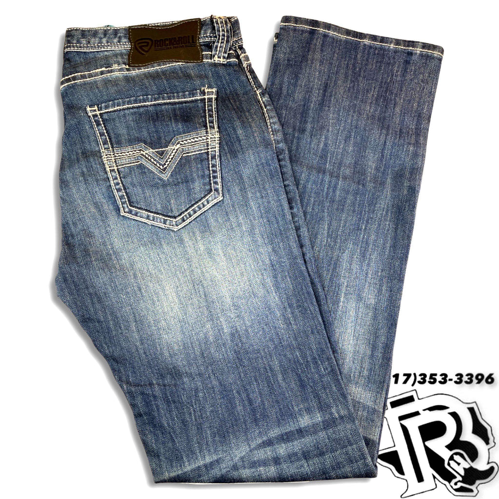 STRAIGHT LEG | ROCK & ROLL DENIM DARK STONE WASH M1R2784 BLUE LABEL