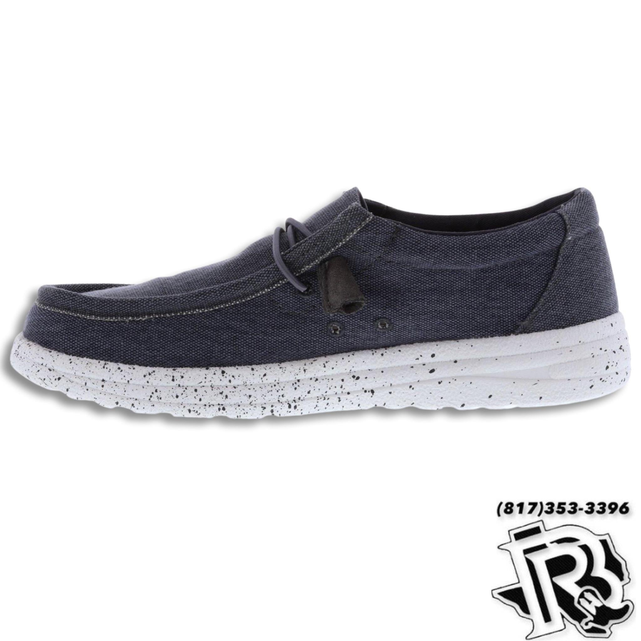 “ PAULIE  “ | CHARCOAL KIDS CASUAL CANVAS SHOE