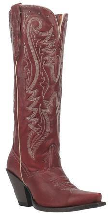 Women's Dan Post Red Studded with Zip Boot (DP4319)