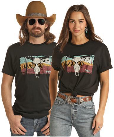 UNISEX DALE BRISBY POW POW DESERT GRAPHIC BLACK TEE ROCK & ROLL | RRUT21R06E