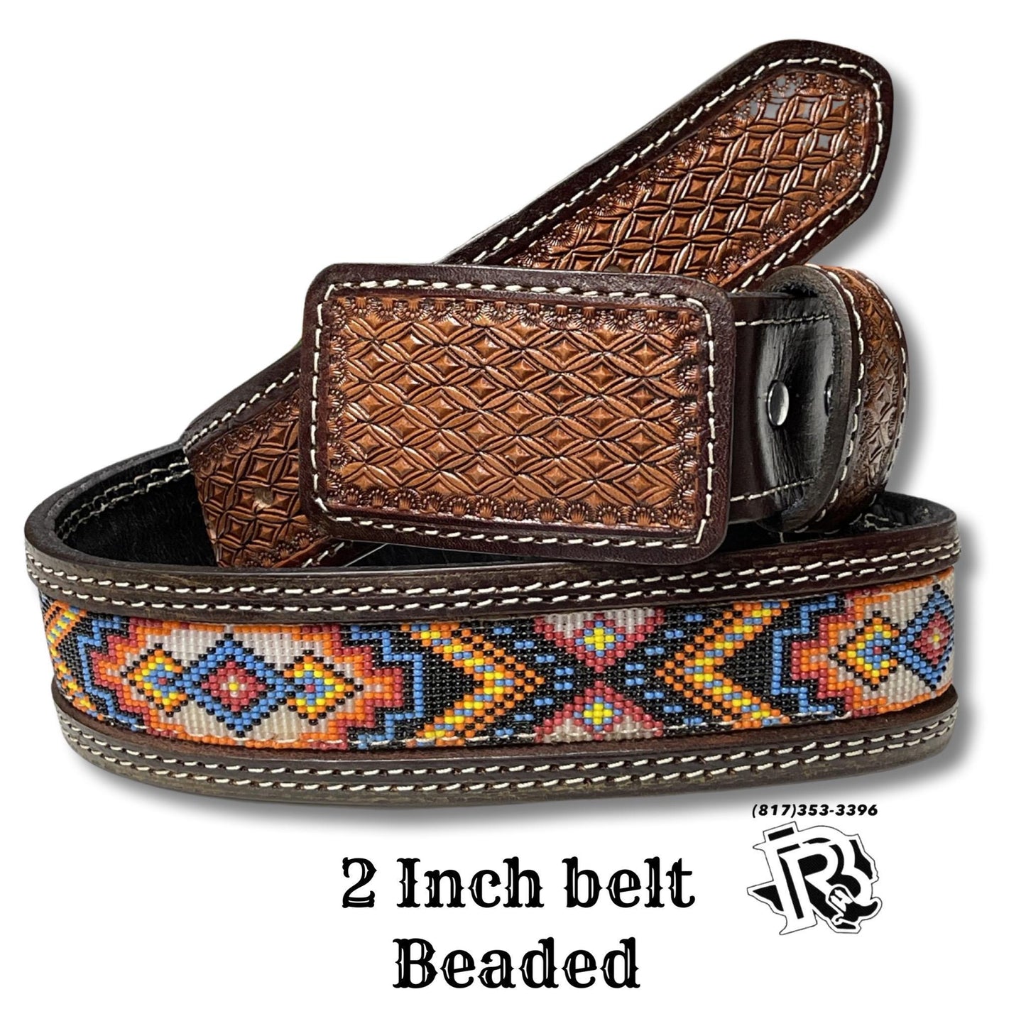 “ Cooper  “ | MEN WESTERN BELT BEADED MULTI COLORT