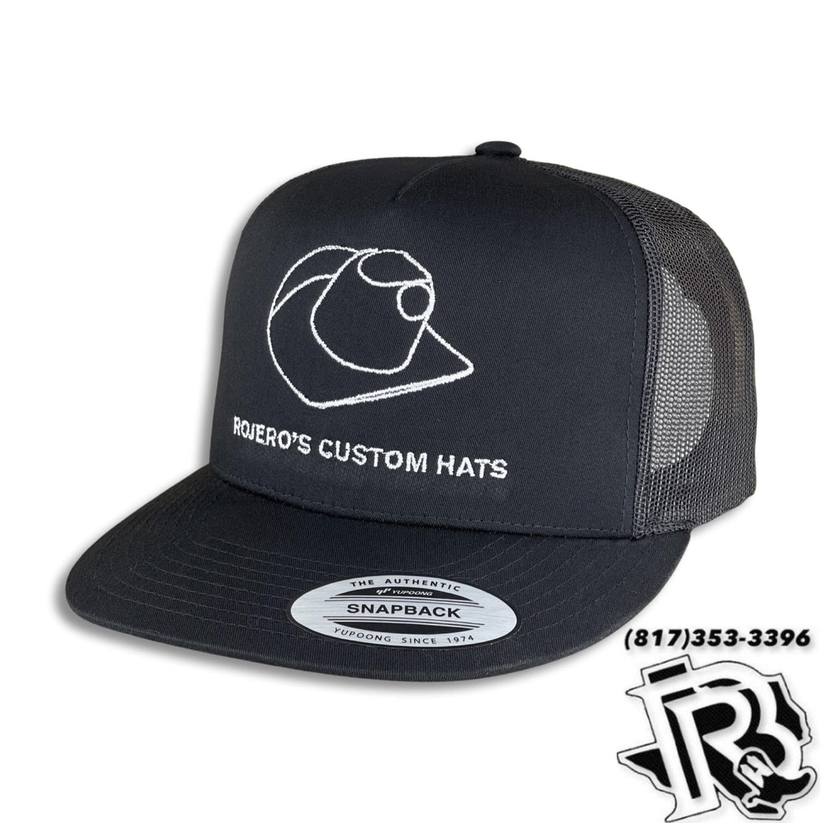 CUSTOM HATS | BR CAP BLACK / BLACK – Botas Rojero