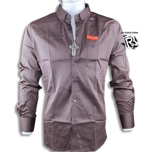 “ Erick “ | MEN LONG SLEEVE BUTTON UP SHIRT RUST