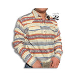 “ Leonardo “ | Men Long Sleeve Western Shirt Yellow Aztec 10039276