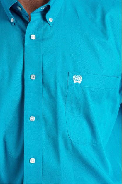 Cinch Men's Solid Turquoise Button-Down Western Shirt MTW1103800-TEAL