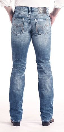 Revolver Slim Fit Straight Leg Reflex Jeans in Vintage Wash Style Number M1R2365 ROCK & ROLL DENIM BLUE LABEL