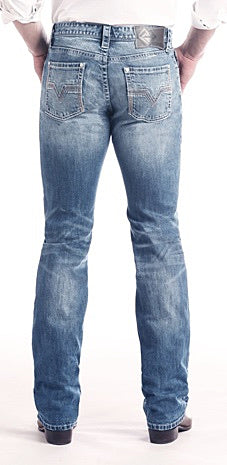 Revolver Slim Fit Straight Leg Reflex Jeans in Vintage Wash Style Number M1R2365 ROCK & ROLL DENIM
