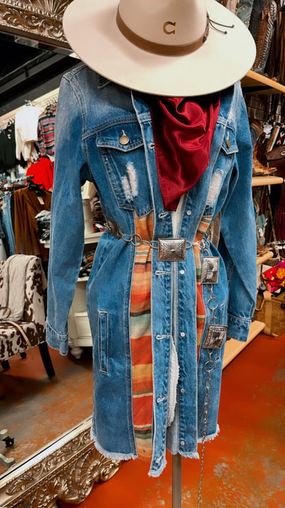 SERAPE  LONG JEAN JACKET