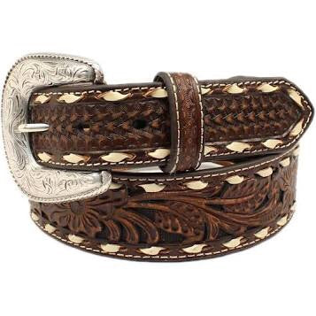 Ariat Men's Taper Floral Genuine Leather Western Belt - A1033002