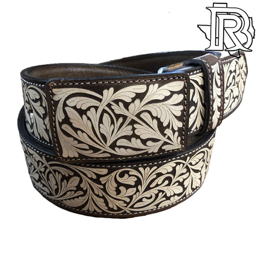 BR WESTERN LEATHER DESIGN BELT