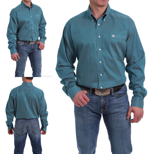 CINCH LONG SLEEVE SHIRT : TEAL MTW1104980