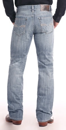 Double Barrel Straight Leg Jeans in Light Wash M0S2341 ROCK & ROLL DENIM