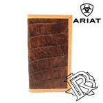 Ariat Western Brown Croc Rodeo Wallet - A3535202