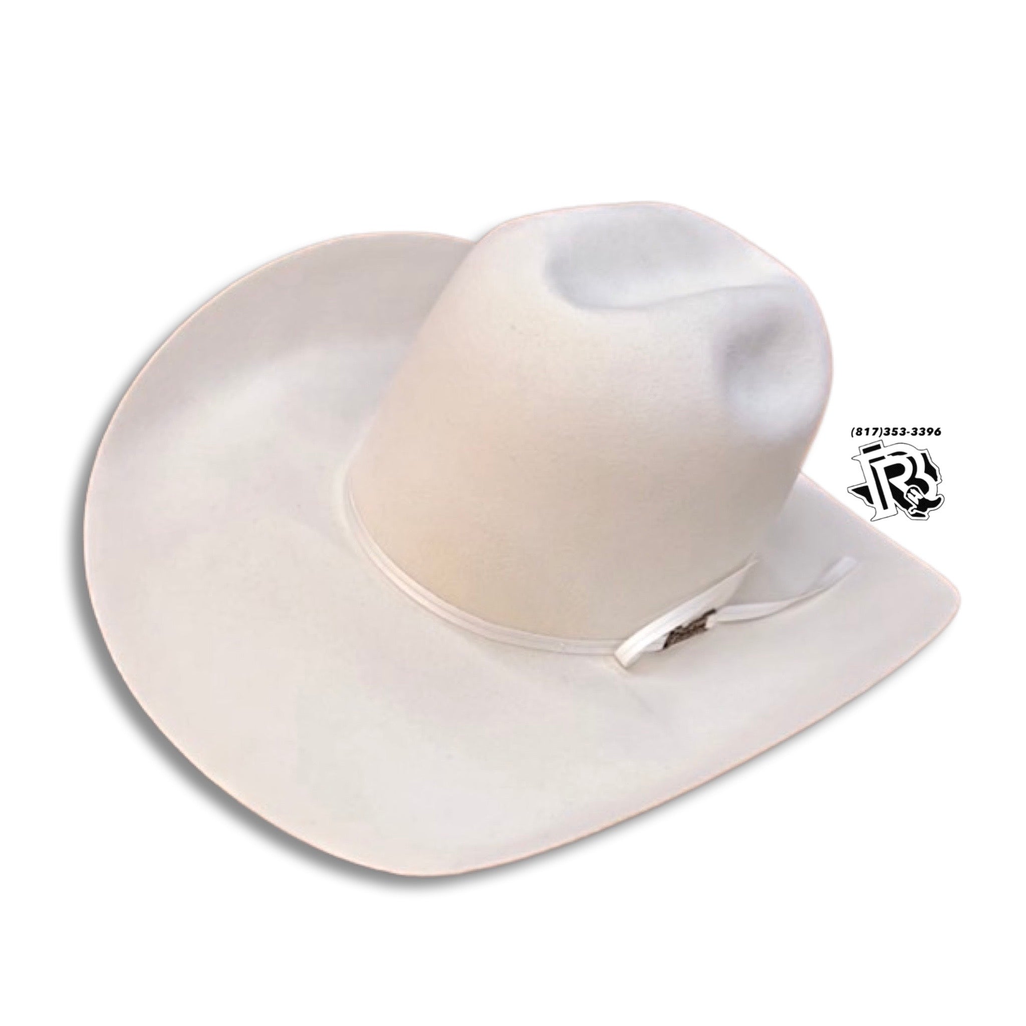 American Hat Co Felt 6X White 4 1/4 Brim 2 Cord band