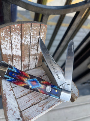 “ Christopher  “ | WHISKEY BENT WESTERN MULTI COLOR  KNIFE (WB11-03)