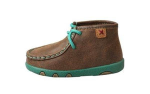 TWISTED X: Infant Chukka Driving Moc  Bomber/Turquoise ICA0008