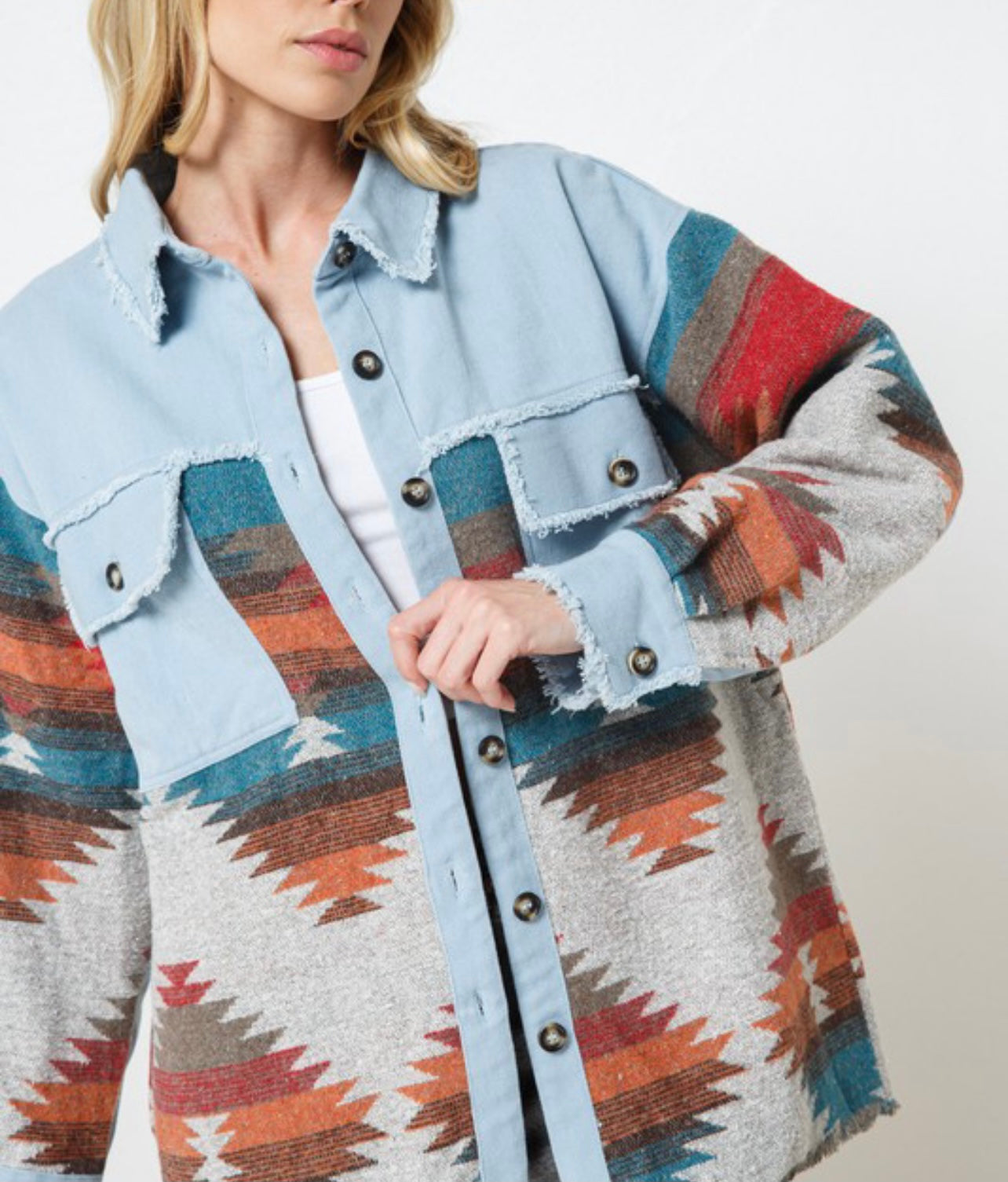 Aztec denim Jacket (oversized)