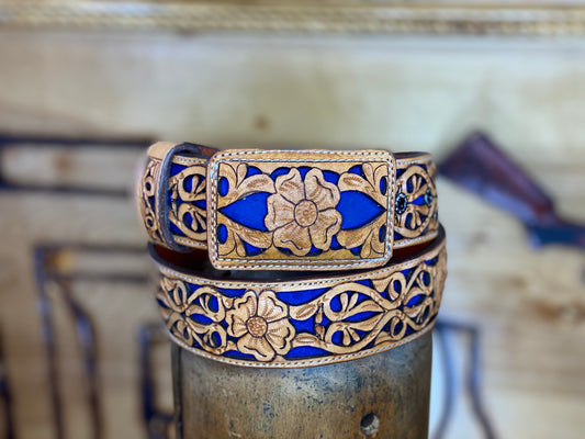 HANDMADE BELT : BLUE