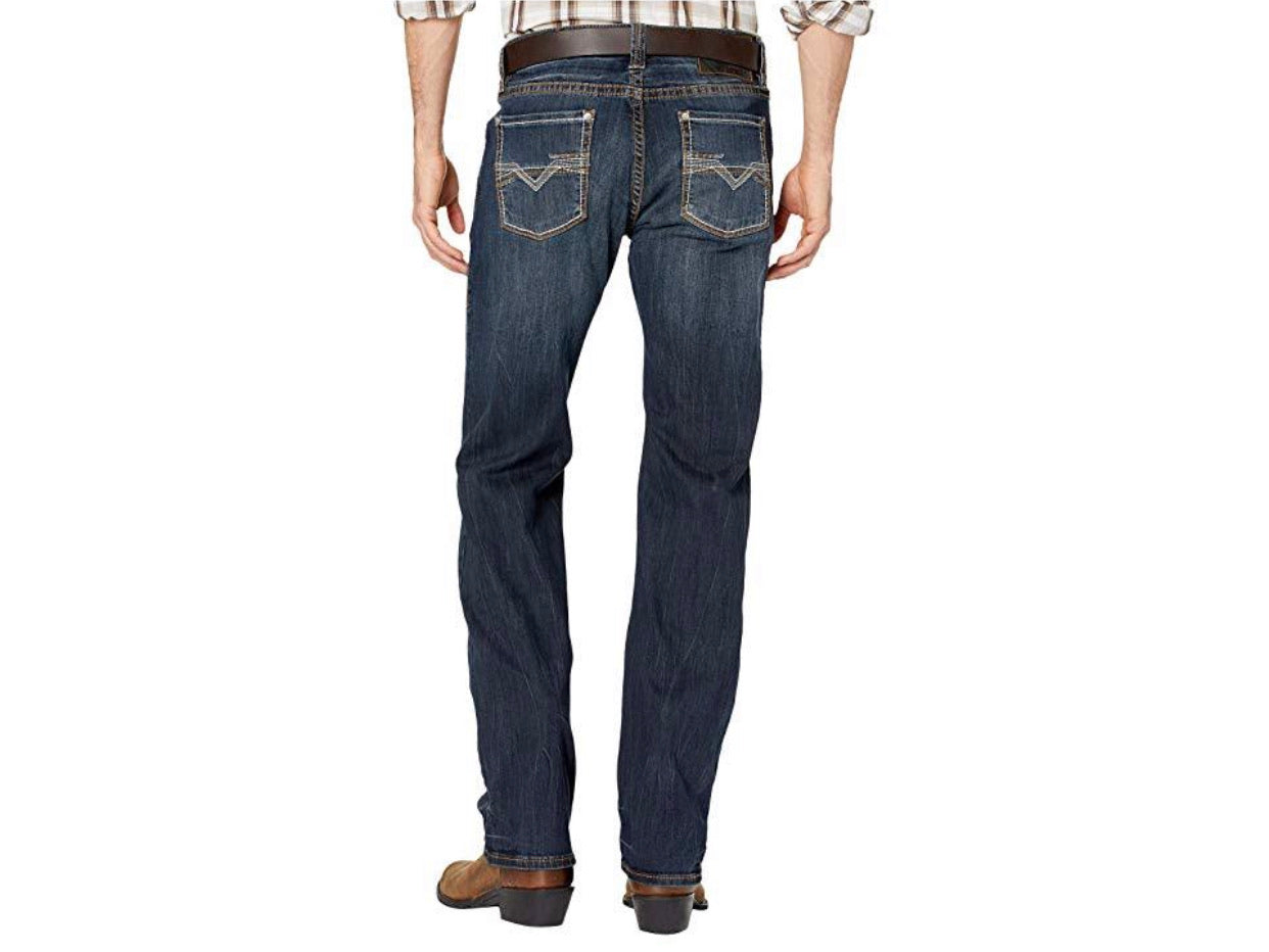 Rock and Roll Denim, Men's Revolver Slim Straight Jeans, Dark Wash M1R3406 BLUE LABEL