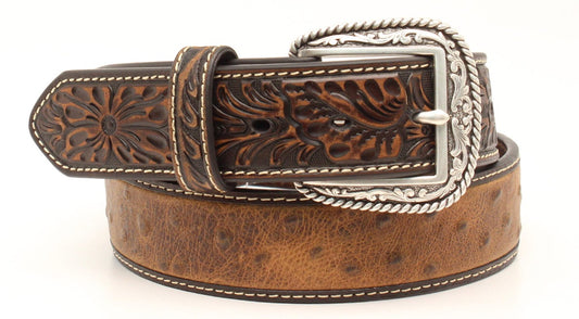 Men’s Ariat Belt | Ostrich Brown A1017202