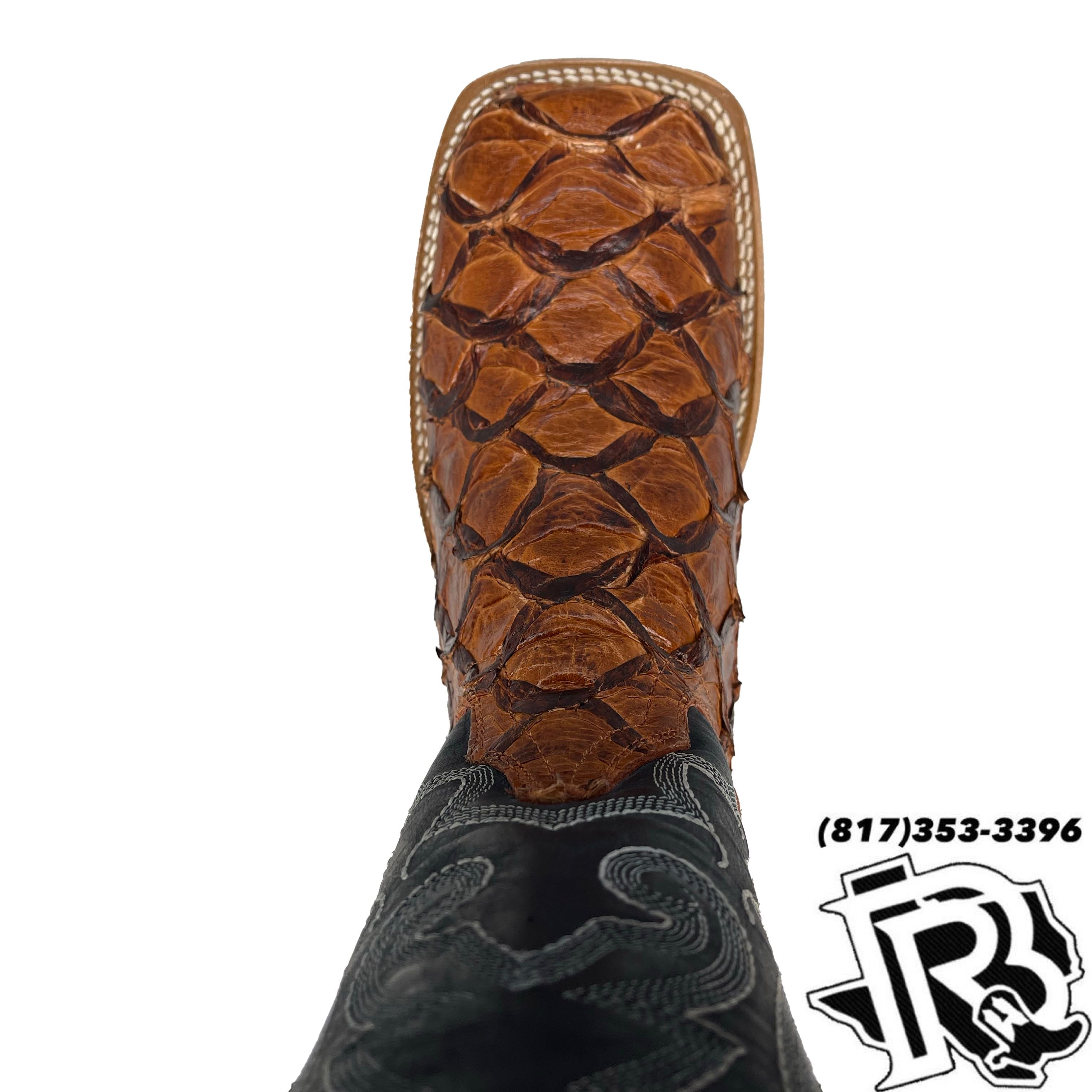 ORIGNAL FISH COGNAC | MENS SQUARE TOE BOOTS