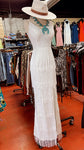 WHITE FRINGE DRESS