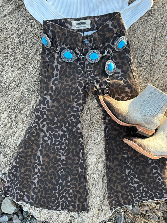 GIRLS CHEETA BELL BOTTOMS  | RRGD7PR0FG