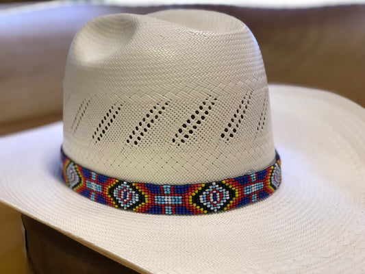 BEADED HAT BAND (toqilla para sombero): PURPLE