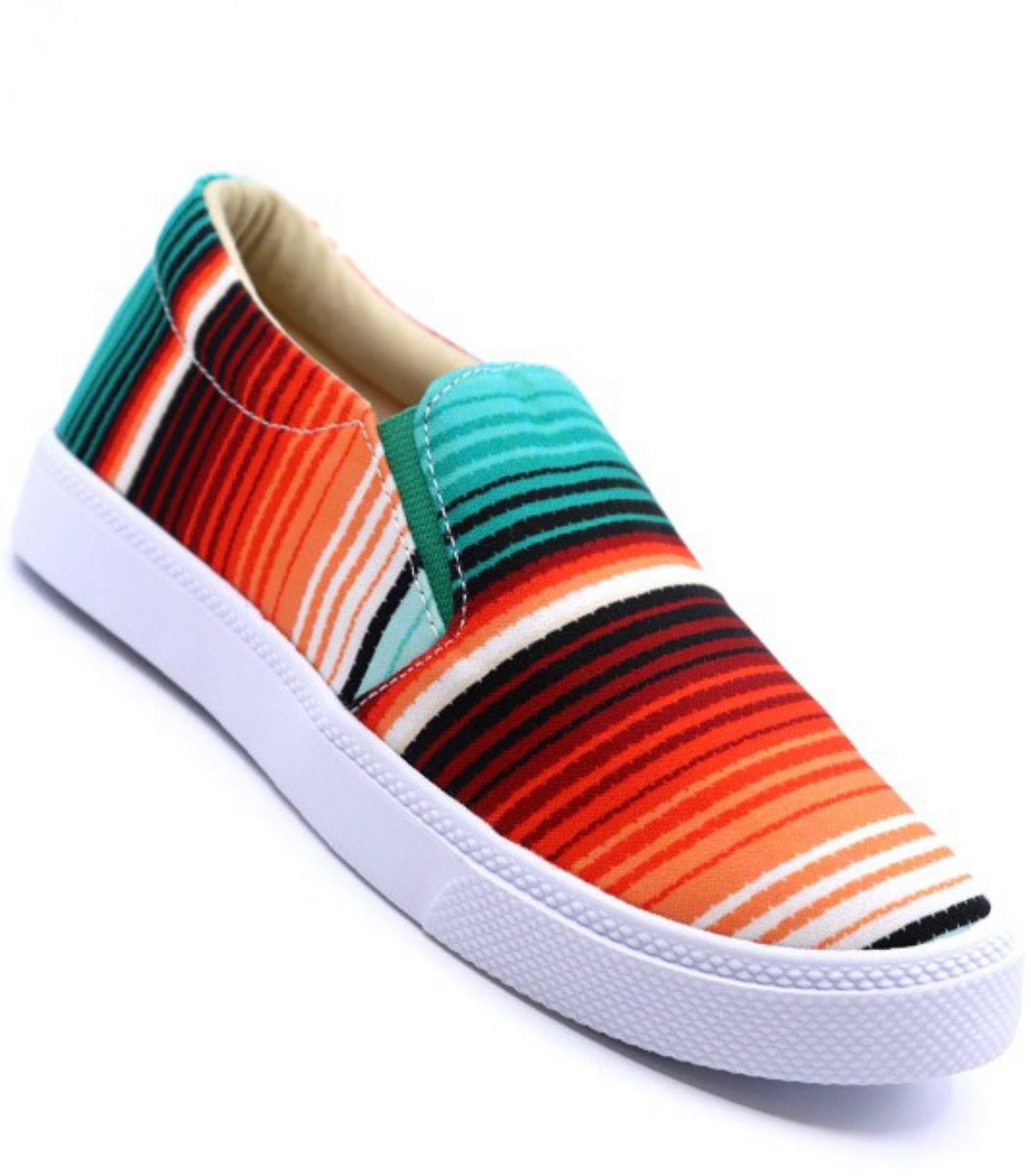 Aztec Stripe Shoes Slip Ons