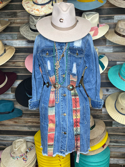 SERAPE  LONG JEAN JACKET