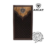 Ariat Mens Brown Basketweave Calf Hair Rodeo Wallet A3542102