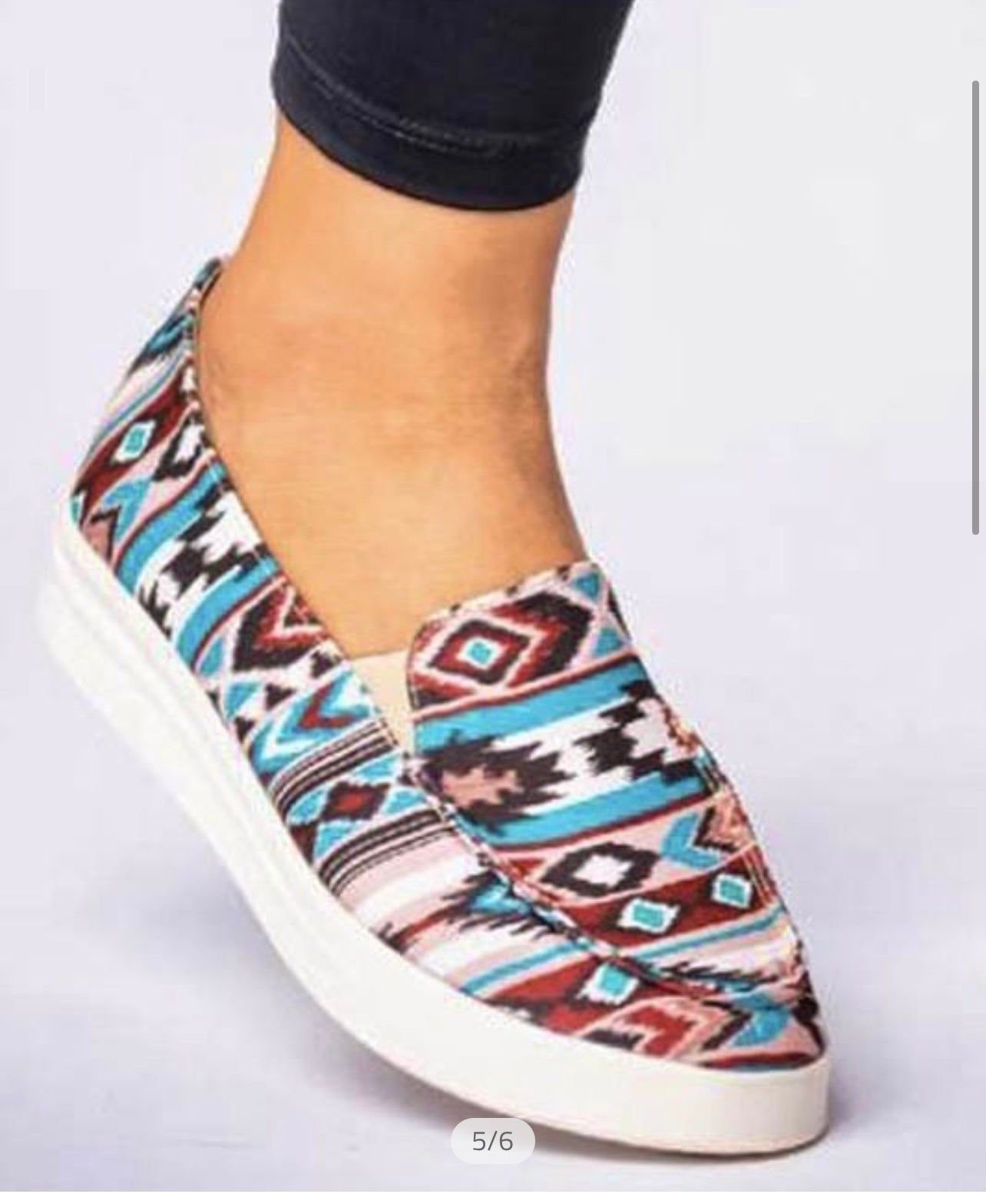 AZTEC BLUE SLIP-ON