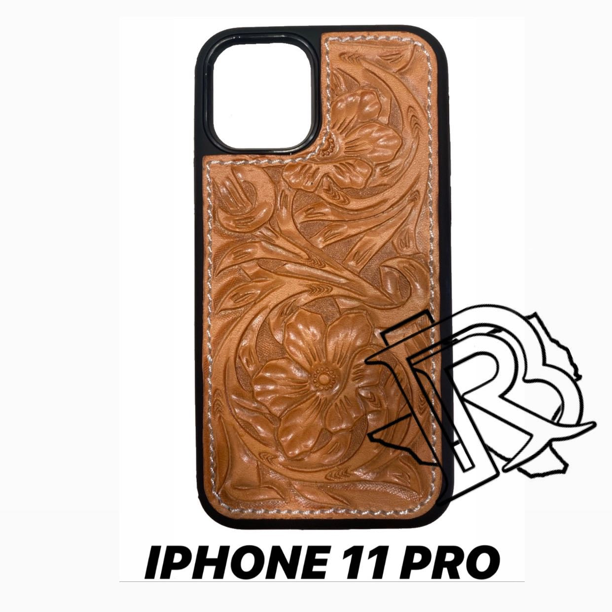 Iphone 11 caso marca de lujo moda Cuero