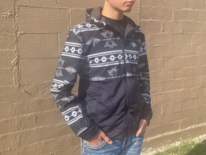 GREY AZTEC | MEN'S HOODIE/JACKET FULL ZIP JACKET