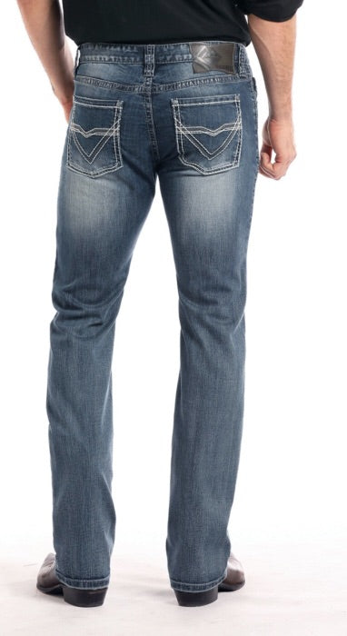 ROCK&ROLL: MEN JEANS ReFlex Large Double Embroidery